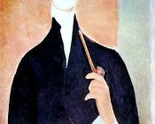 阿米地奥 莫迪里阿尼 : Man with a pipe